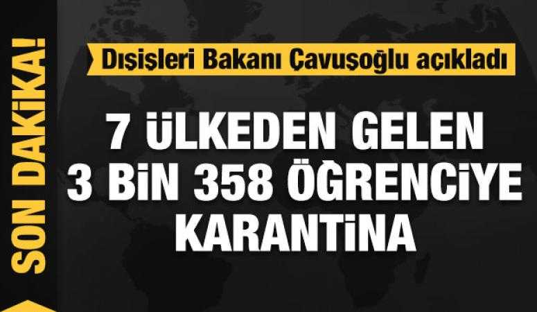 Son dakika… Çavuşoğlu: 3 bin 358 öğrenci başvuru yaptı