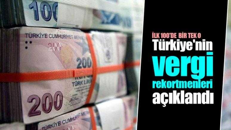 Vergi rekortmenleri açıklandı