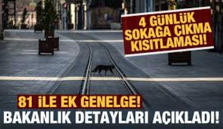 Bakanlıktan sokağa çıkma kısıtlamasına ilişkin genelge
