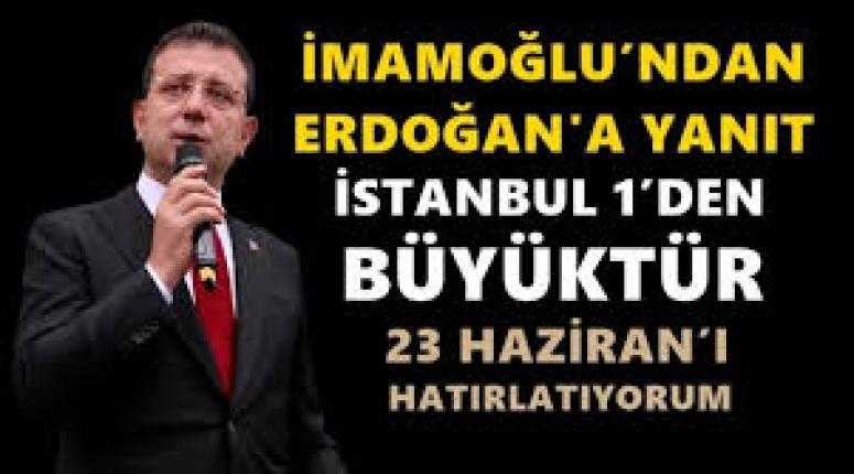 İmamoğlu’ndan, Erdoğan’ın ‘Kanal İstanbul inadına’: 23 Haziran’ı hatırlatırım