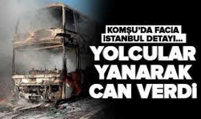 Türkiye'den giden otobüs Bulgaristan'da yandı 12'si çocuk 46 kişi yanarak öldü