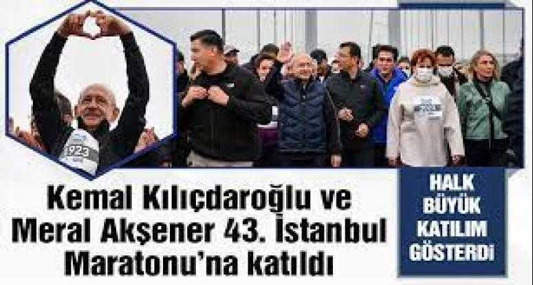 Kılıçdaroğlu ve Akşener İstanbul Maratonu'na katıldı